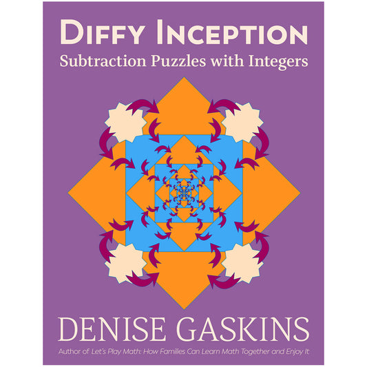 Diffy Inception subtractions puzzles with integers printable math activity book by Denise Gaskins