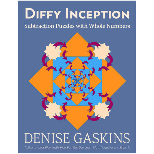 Diffy Inception subtractions puzzles with whole numbers printable math activity book by Denise Gaskins