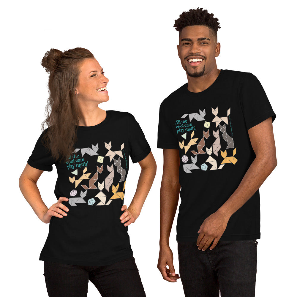 Cool Cats Play Math t-shirt black