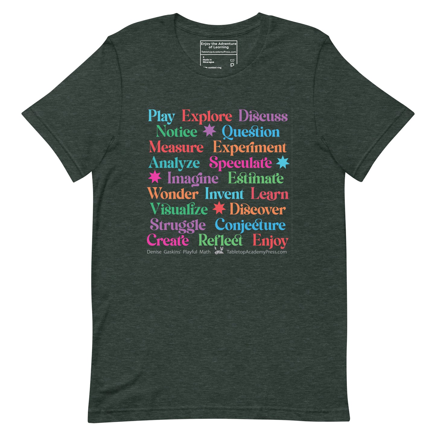 Active Learning T-Shirt, Lightweight heather forest