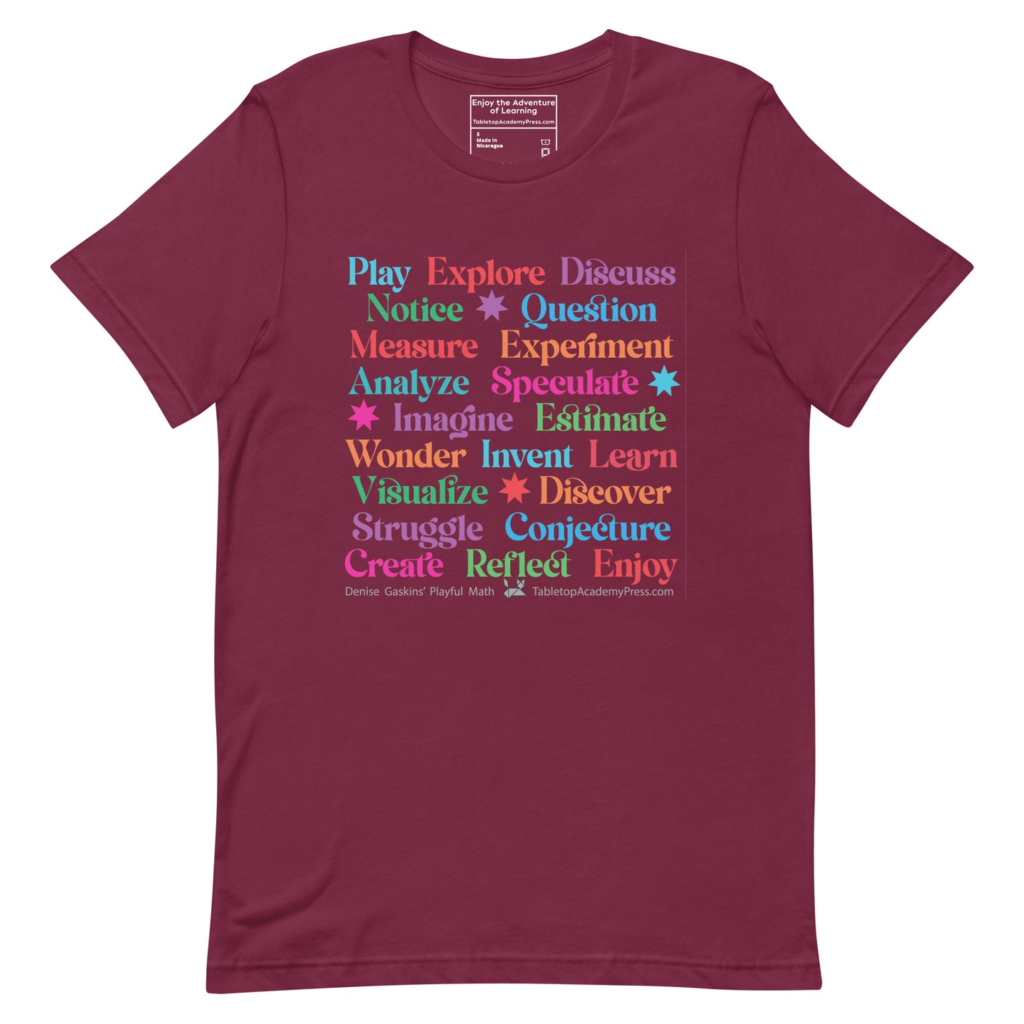 Active Learning T-Shirt, Lightweight maroon