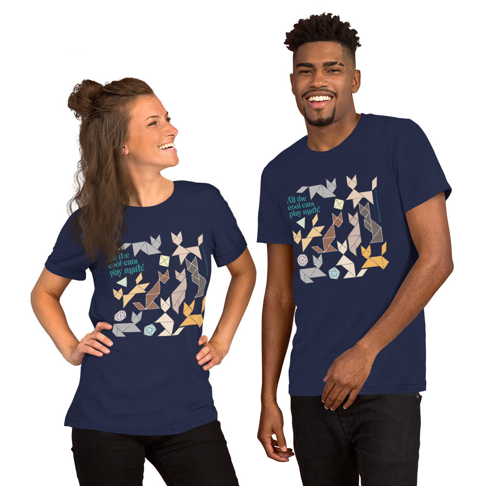 Cool Cats Play Math t-shirt navy