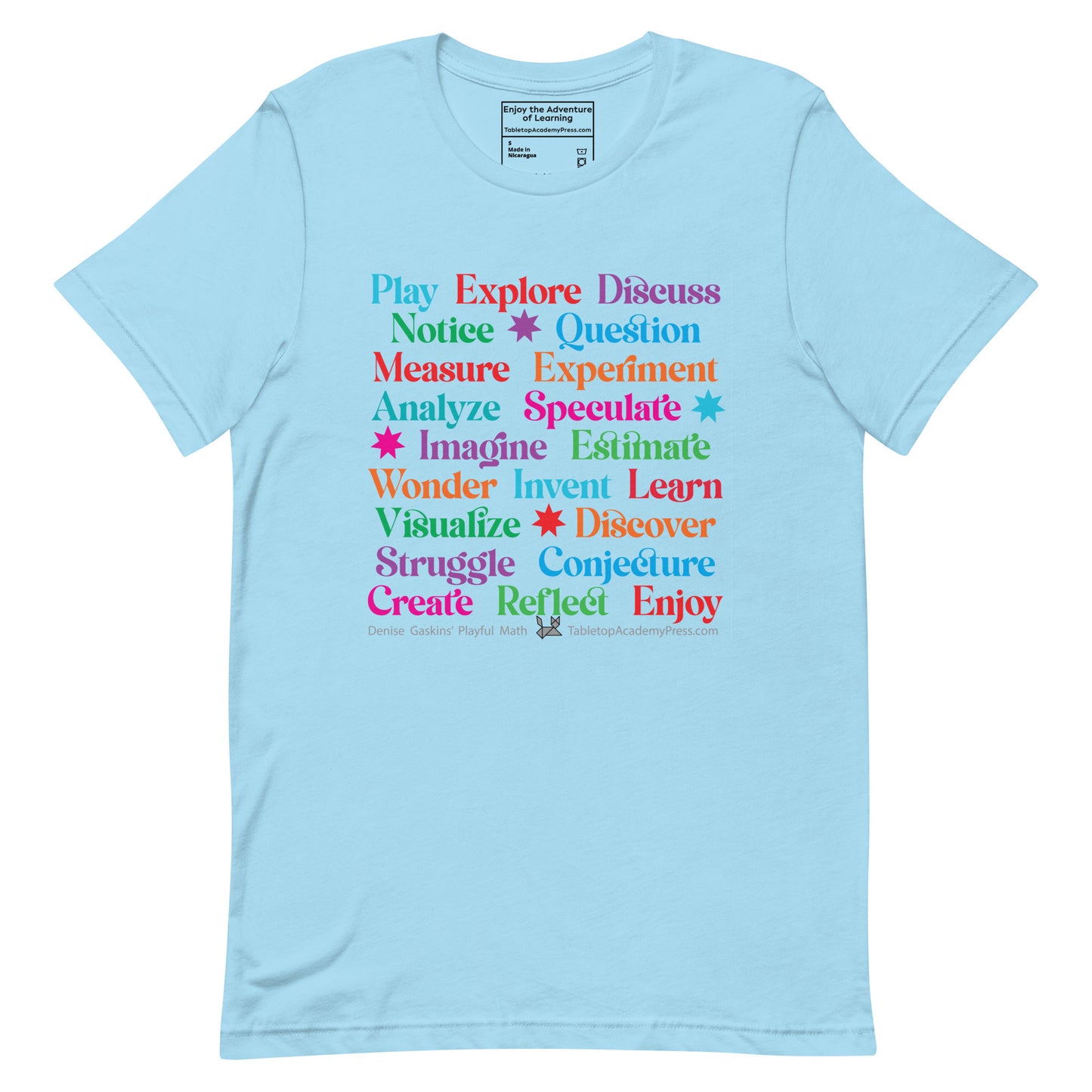 Active Learning T-Shirt, Lightweight ocean blue