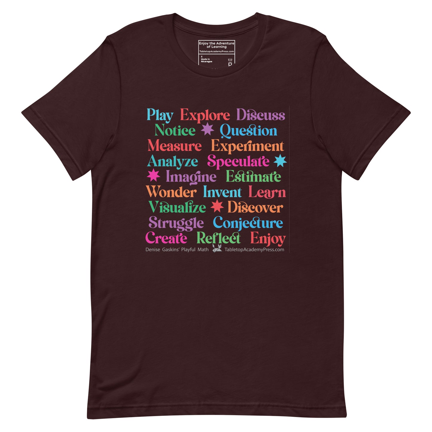 Active Learning T-Shirt, Lightweight oxblood