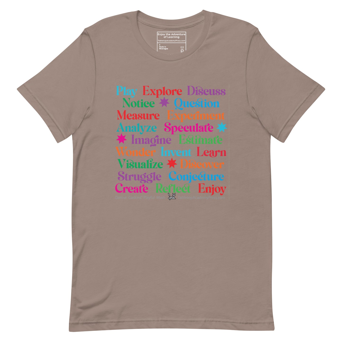 Active Learning T-Shirt, Lightweight pebble