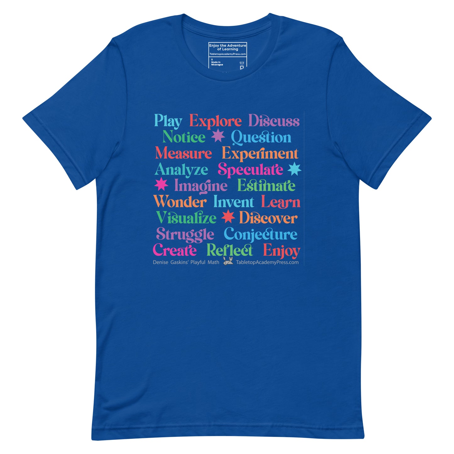 Active Learning T-Shirt, Lightweight royal blue